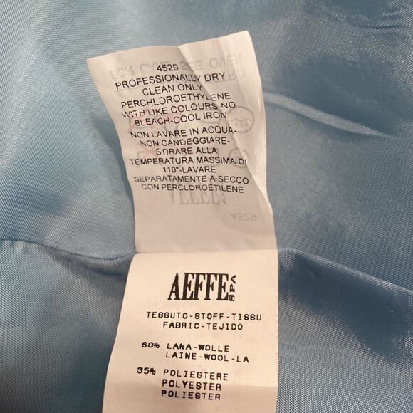 Moschino Blue w Beaded Buttons Belt Jacket - Picture 13 of 13